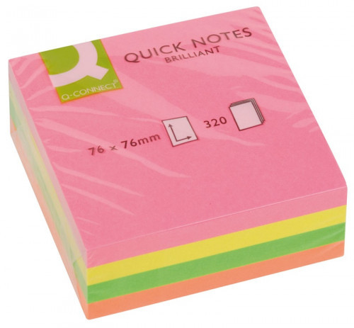 Q-Connect Karteczki samop. 76x76 320K NEON KF01348