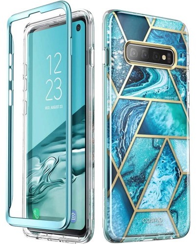 Supcase Etui i-Blason Cosmo noSP Galaxy S10, marmurowe niebieskie 843439133181