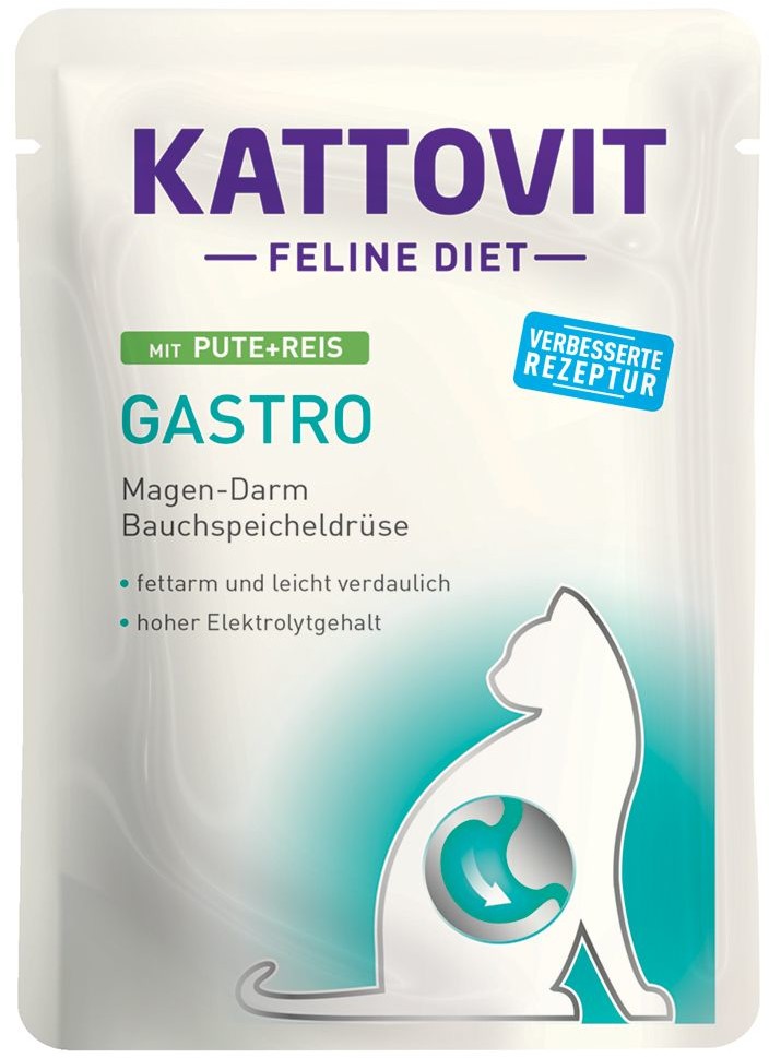 Kattovit Gastro w saszetkach - Indyk z ryżem, 12 x 85 g