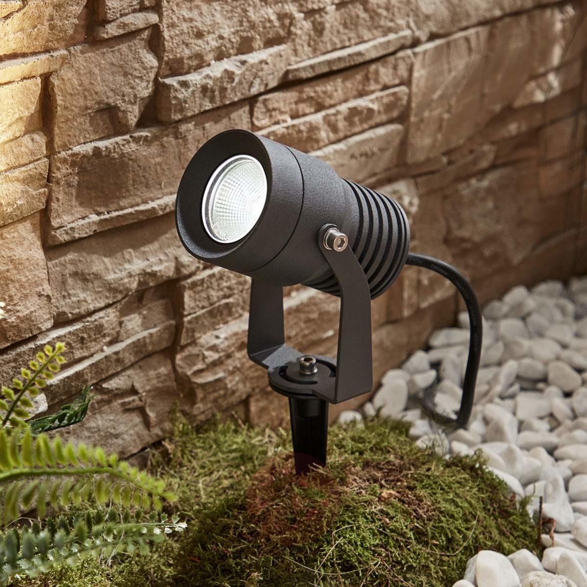 Lampenwelt com Reflektor zewnętrzny LED Jon z ruchomą głowicą