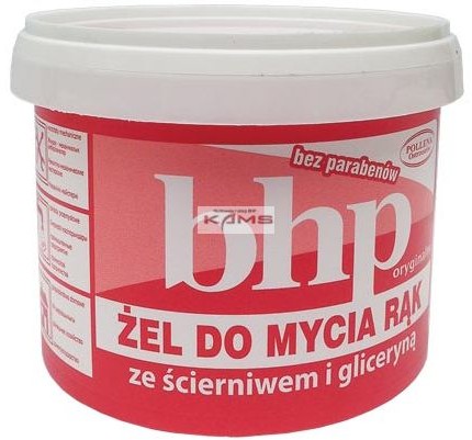 Reis BHP-PAS500-ZEL - ŻEL DO MYCIA RĄK ZE ŚCIERNIWEM I GLICERYNĄ - 500g.