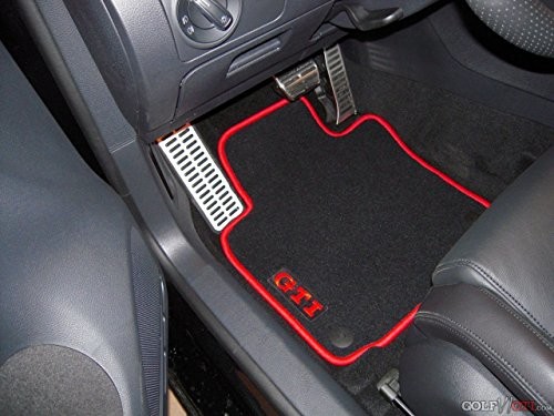 Volkswagen Oryginalne welurowe dywaniki samochodowe do VW Golf 5 6 GTI, na przód i tył, w zestawie 4 sztuki 1K1061271PBRYJ