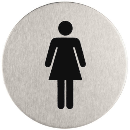 Sanitario Oznaczenie toalet metalowe okrągłe WC damskie
