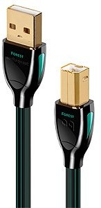 Audioquest AudioQuest Forest adapter cable USB-A to USB-B, wtyczka, 3 m, czarny/złoty kolor FBA_65-087-04