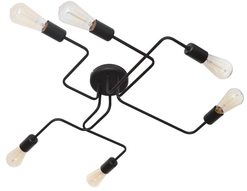 Helam Żyrandol natynkowy TUBE 6xE27/60W/230V
