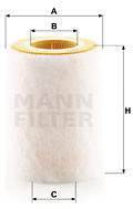 MANN Filtr powietrza C 1036/2 C 1036/2