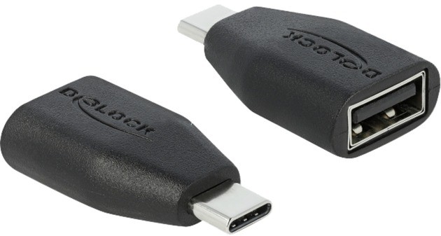 Delock 66528 przejściówka USB Type-C USB Typu-A Czarny, Adapter 4043619665280