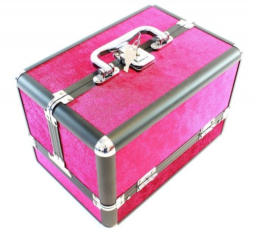 Aptel Kufer 25x17x17cm purpurowy kosmetyczny CA4P