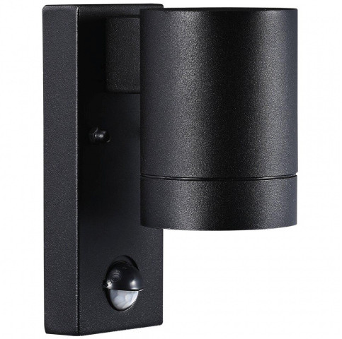 Nordlux Kinkiet zewnętrzny Tin Maxi z czujnikiem ruchu 21509103 minimalistyczna oprawa w kolorze czarnym 21509103