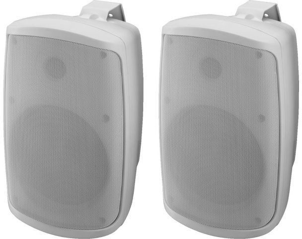 Monacor BXB WALL-06SET/WS - Para 2-drożnych zestawów głośnikowych, aktywny i pasywny, 2 x 30W&ltsub&gtRMS&lt/sub&gt