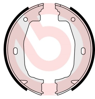 BREMBO Zesatw szczęk hamulcowych, hamulec postojowy S 06 510