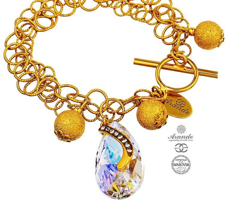 Swarovski Arande ozdobna bransoletka AURORA SENTI GOLD ZŁOTE SREBRO 701050