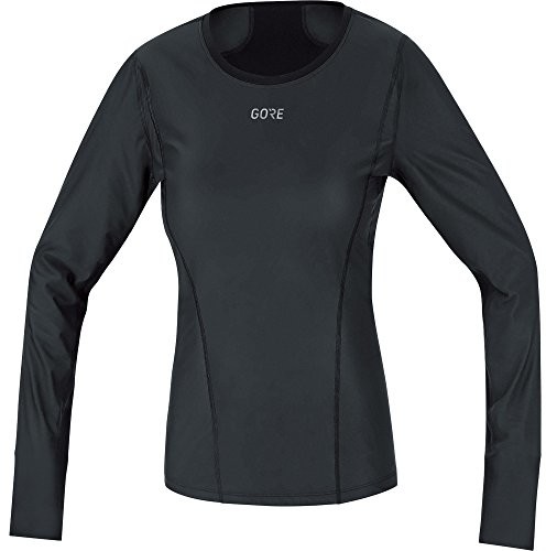 GORE WEAR GORE Wear Wiatroszczelna damska koszulka termiczna z podkoszulką, Gore M Women Windstopper Base Layer Thermo L/S, 42, czarna, 100321 100321-9900-XL