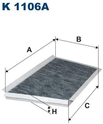 Filtron Filtr, wentylacja przestrzeni pasażerskiej K 1106A K 1106A