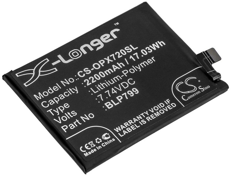 Cameron Sino Oppo Realme X7 Pro 5G BLP799 2200mAh 17.03Wh Li-Polymer 7.74V