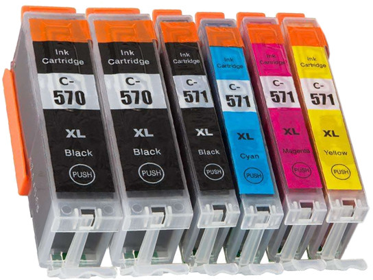 6x Nowe Tusze Do Drukarki Canon Pixma Mg 5750 XL