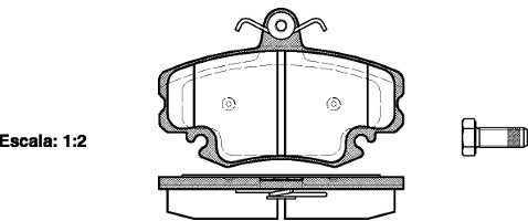 RoadHouse Zestaw klocków hamulcowych, hamulce tarczowe 2141.20