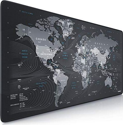 CSL-Computer Podkładka  CSL-Computer Titanwolf XXL Speedming Mauspad 900 x 400 mm Podkładka XXL podkładka na stół Duży rozmiar poprawia precyzję i szybkość antypoślizgowa projekt głowy wilk 2303359x2