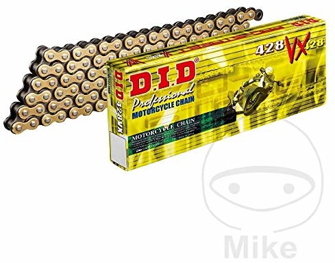 DID D.I.D X-ring złoty łańcuszek 428 VX 130 Glieder, offen z zapięciem na klips 428VXGBX130FB