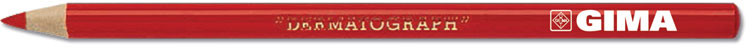 Gima ołówek dermograficzny czerwony 6 sztuk Zestaw ołówków dermograficznych 33177