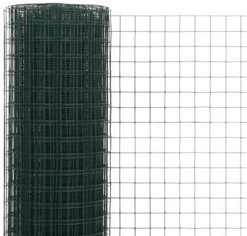 GSTORE Siatka stalowa powlekana PVC 25 x 0,5 m kwadratowa zielona GS-143631