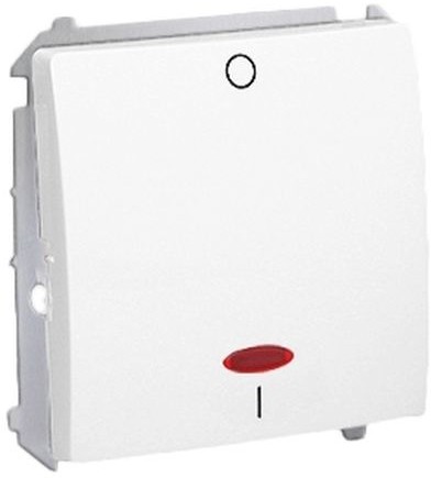 Berker Kontakt-Simon Basic podwójny podświetlany biały