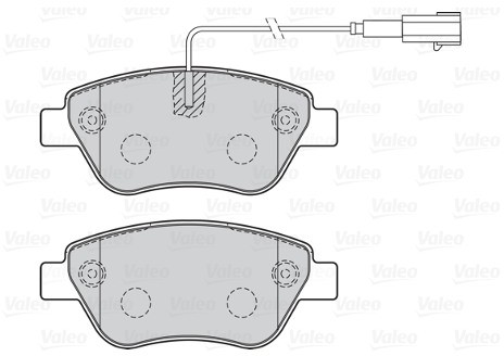 VALEO Zestaw klocków hamulcowych, hamulce tarczowe 301051