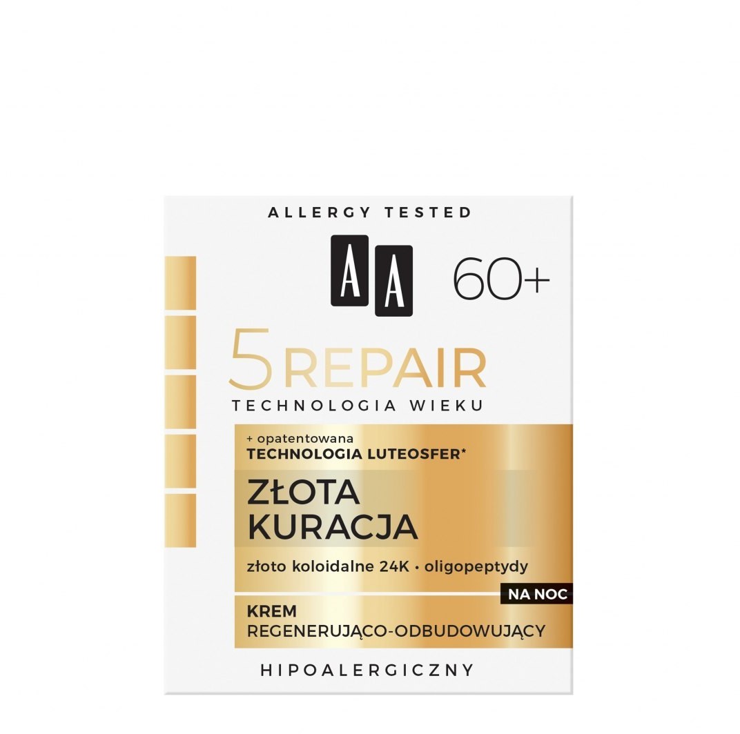 Oceanic AA Technologia Wieku 5 Repair 60+ Złota Kuracja Krem regenerująco-odbudowujący na noc 50ml 128334