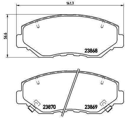 BREMBO Zestaw klocków hamulcowych, hamulce tarczowe P 28 035