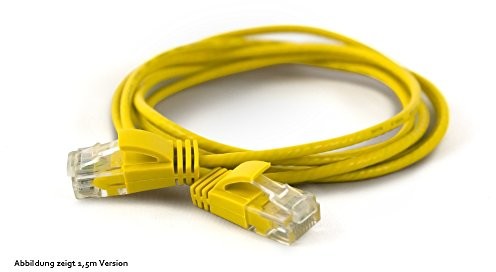 wantecWire wantecwire 7284 Extra cienkie kabel połączeniowy z najwyższa jakość Żółty 7284