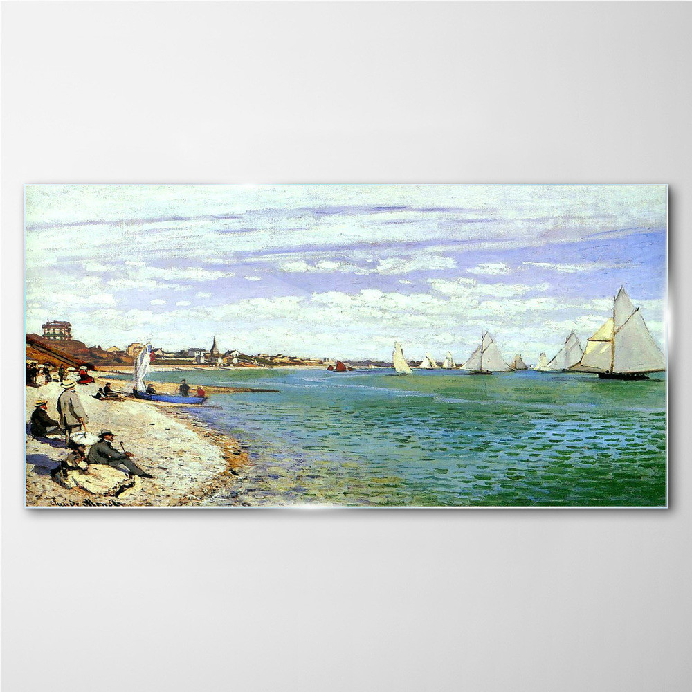 PL Coloray Obraz na Szkle Regaty w Adresse Monet 140x70cm
