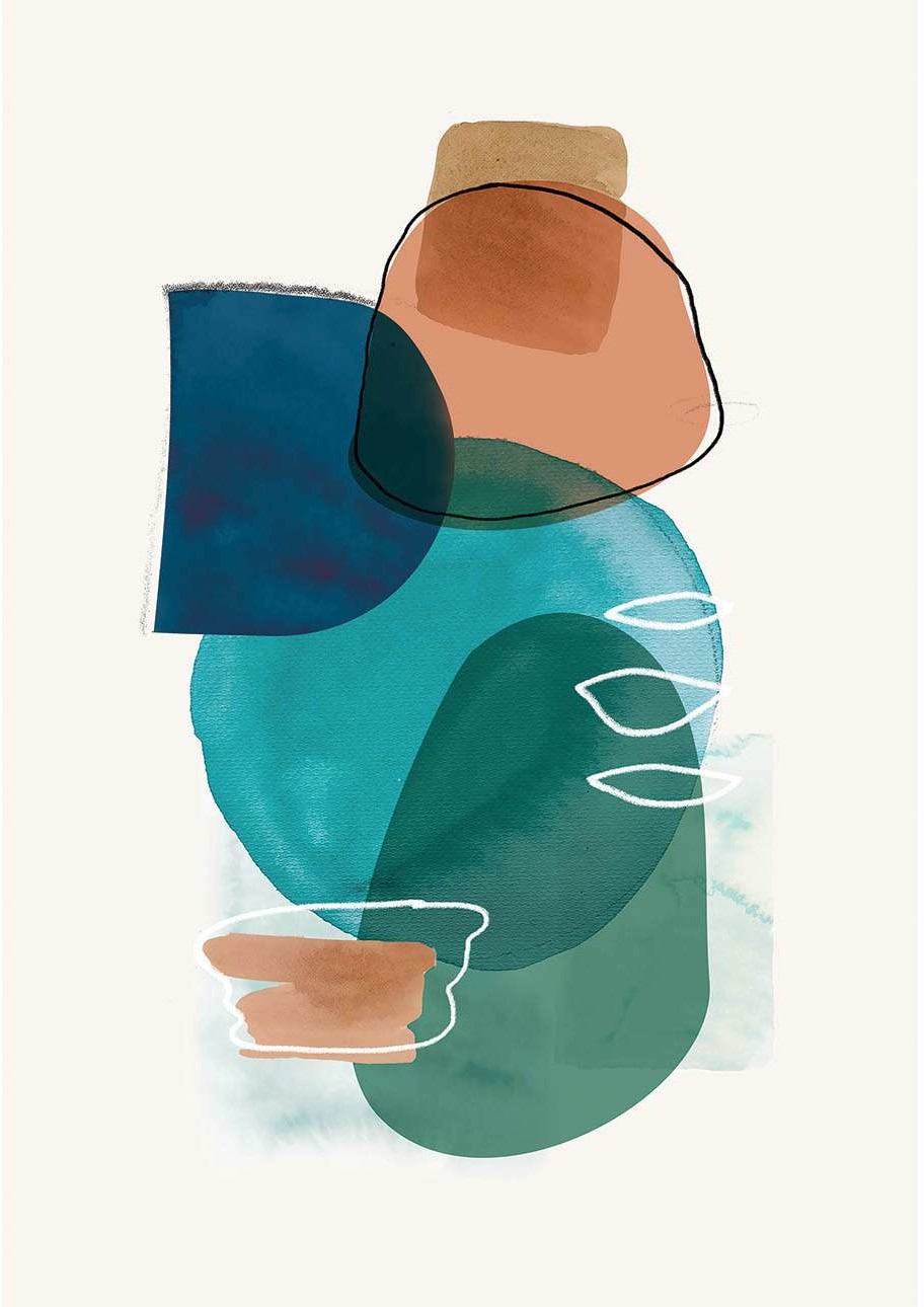 Dekoria Obraz na płótnie Abstract Art II 50 x 70 cm 187-000-28