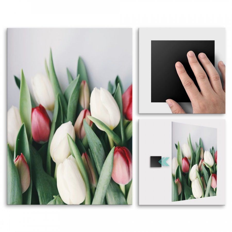Pix4home Plakat metalowy bukiet tulipanów M POS-M-01364