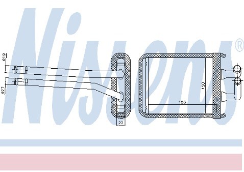 NISSENS Wymiennik ciepła, ogrzewanie wnętrza 77540