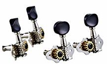 Ortega Guitars ORTEGA Ukulele zestaw do strojenia, otwarty gear, czarne przyciski ABS, nikiel (OTMUKOG-CR) OTMUKOG-CR