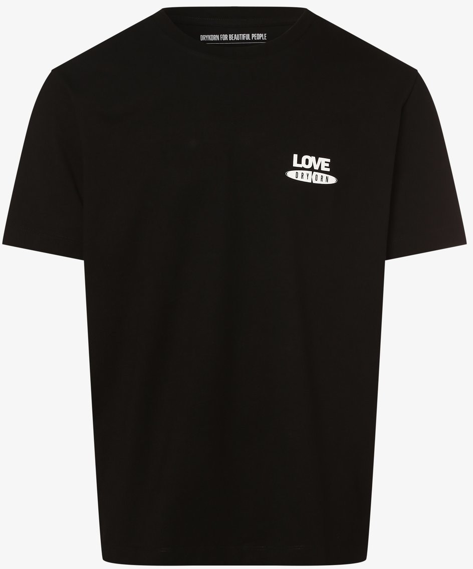Drykorn Drykorn - T-shirt męski  Eddy_Love, czarny