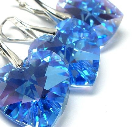 Arande SWAROVSKI komplet LIGHT SAPPHIRE SHIMMER Srebro CERTYFIKAT 1594594475