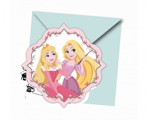 GoDan Zaproszenia z kopertą Księżniczki 6 szt. 89225