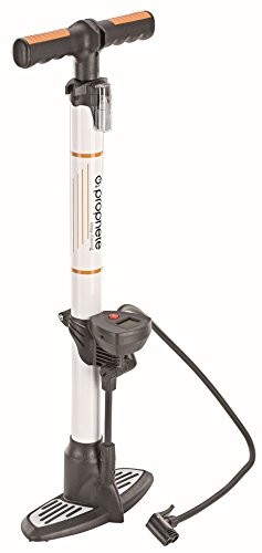Prophete Pompa stojąca z aluminium o wysokiej wydajności firmy Digi talma nometer rower pompka powietrza, srebrna/czarna, M 0555