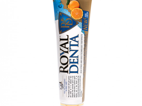 ROYAL DENTA pasta do zębów ze złotem, o smaku cytrusów, 130 G