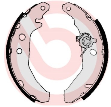 BREMBO Zestaw szczęk hamulcowych S 24 516
