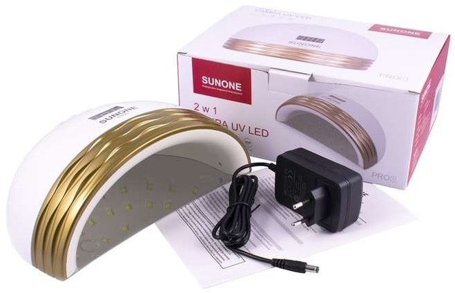 Sunone SUNONE PRO1 LCD LAMPA DUAL LED UV 48W HYBRYDY ŻELE ZŁOTA
