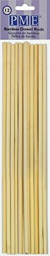 PME pme Dowel Rods Bamboo, tort z bambusa 12 sztuki, kołek rozporowy DR1007