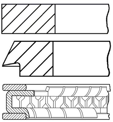 GOETZE Zestaw pierścieni tłoka GOETZE 08-522700-00