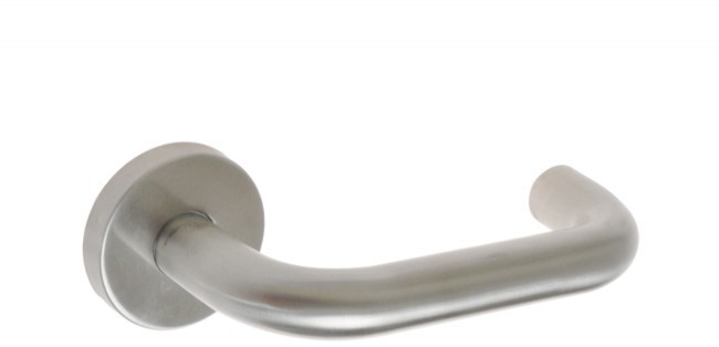 Klamka z/t okrągłą B-Harko KI 01 ( UNO-R ) stal nierdzewna do drzwi trzpień fi 8 mm