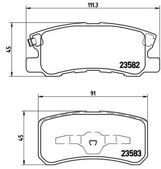 BREMBO Zestaw klocków hamulcowych, hamulce tarczowe P 54 031
