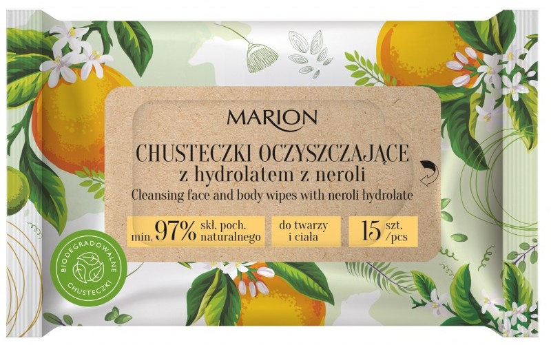 Marion Chusteczki oczysz.z hydrolatem z neroli 15s