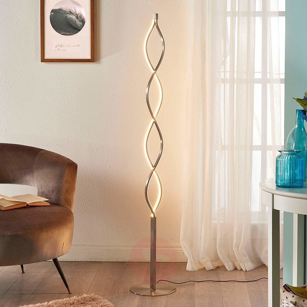 LINDBY Falowana lampa LED Auron