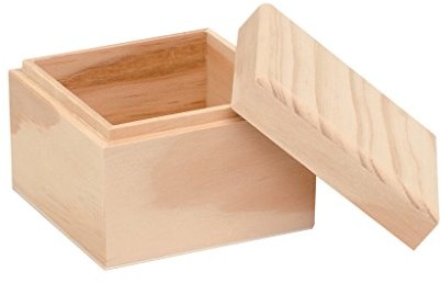Glorex GmbH glorex drewnianym pudełku, drewno, naturalny, 9 x 9 x 7 cm 6 1682 602