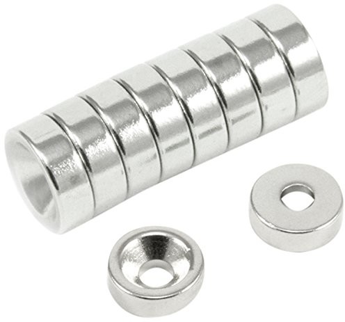 first4magnets Magnes Expert 12 mm średnicy x 4 mm grubości x 4,2 mm c/zlew magnes neodymowy - 2,5 kg ciągnięcie (północna) (10 sztuk) F124N-10